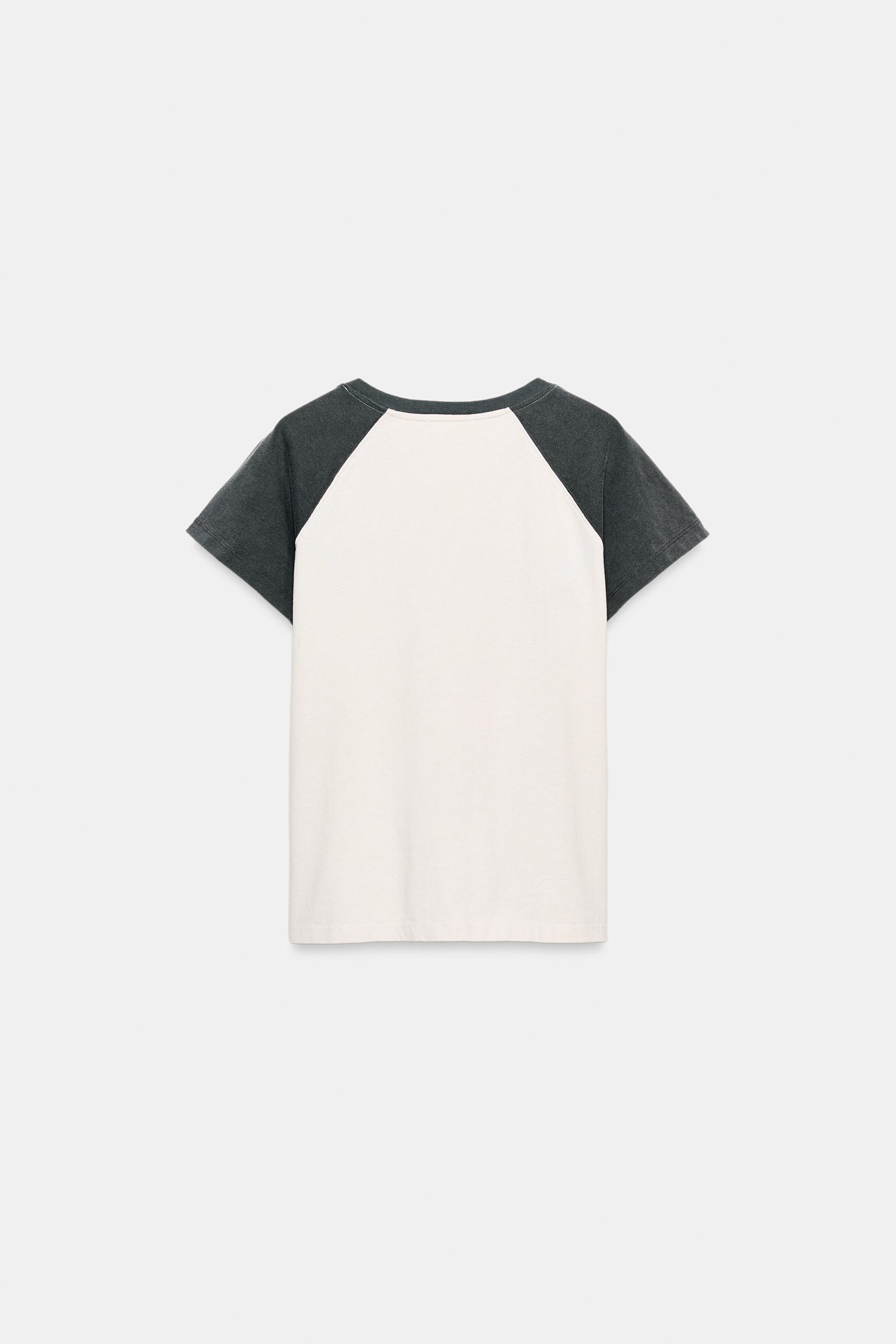 WASHED RAGLAN SLEEVE T-SHIRT
